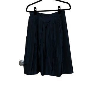 VINCE Dark Navy Blue Pleated Shorter Skirt